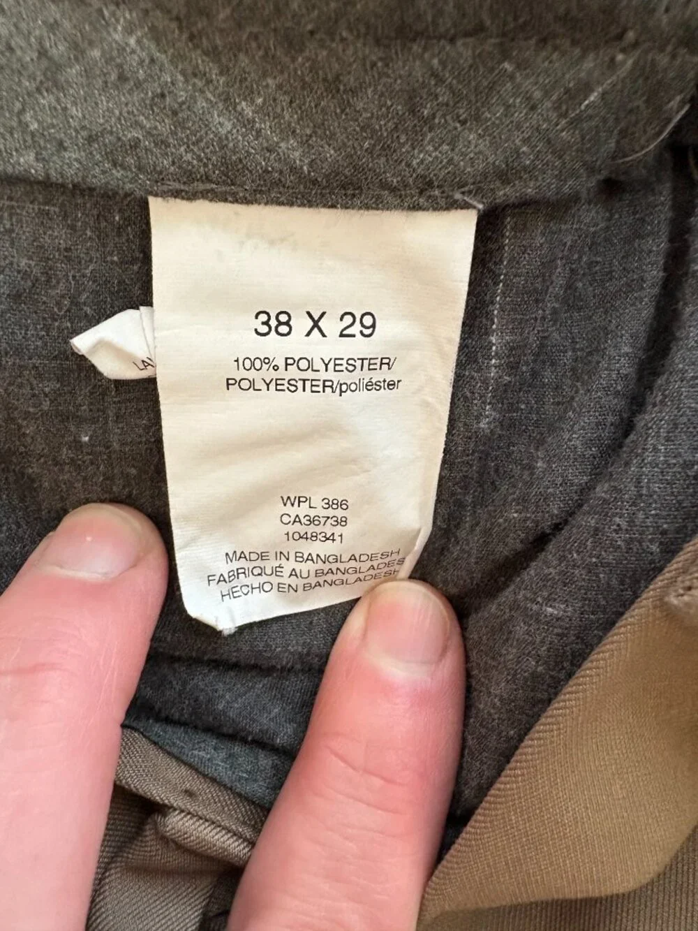 Haggar Cool 18 Pro Pants – Size 38x29 (Toast) - Picture 4 of 6